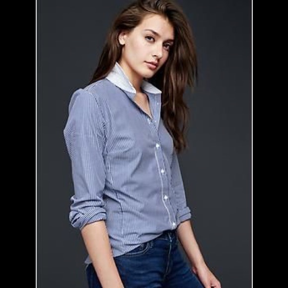 GAP Tops - Tailored Stripe Poplin Top